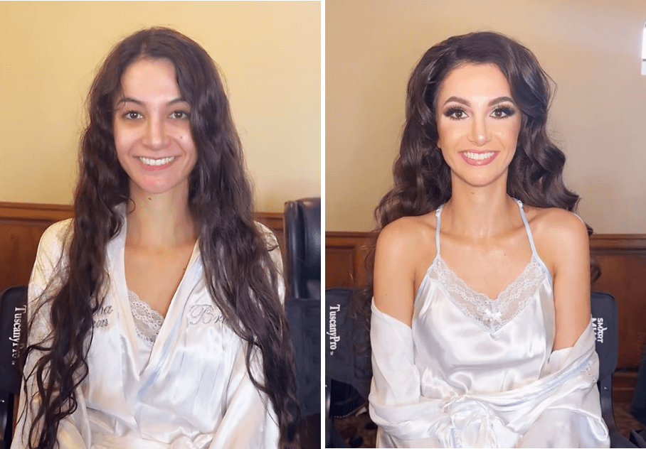 Bridal Makeup Before & After Transformation