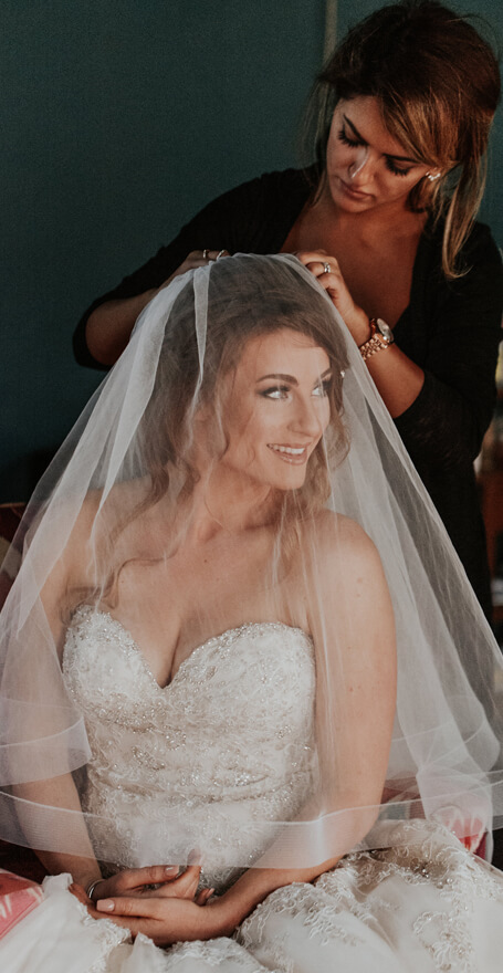 Bride Getting Ready with Veil – Bridal Makeup & Hair