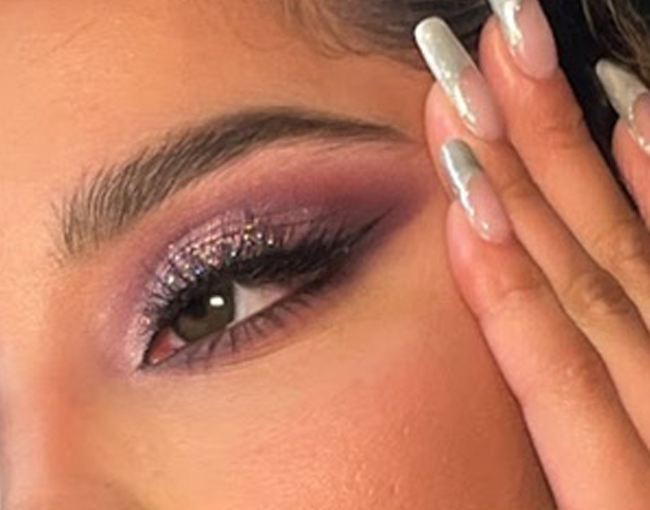 Bridal Glam Eye Makeup Close-Up